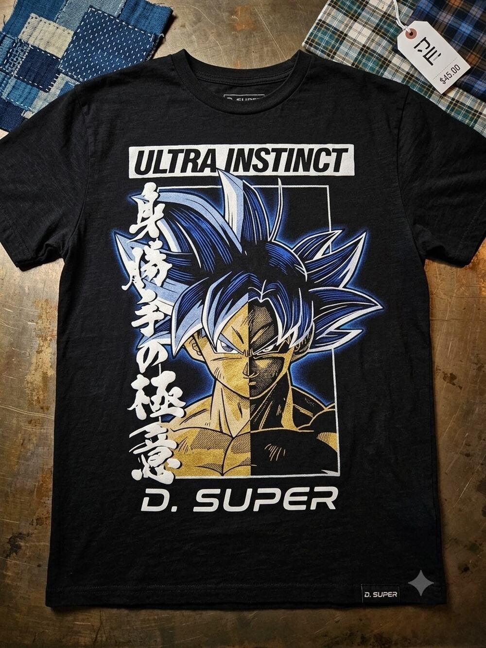 Dragon Ball Super Goku Ultra Instinct Black T-Shirt XL Toei Animation